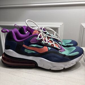 Nike Air Max 270 React – Kinetic Green / Blue Ember – Girls Size 6.5Y